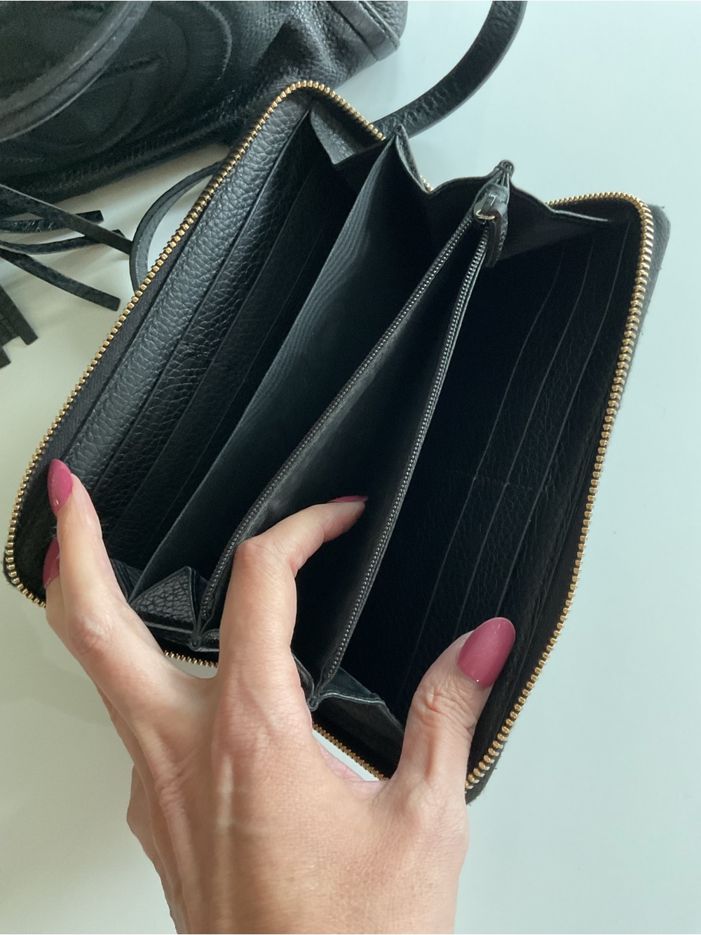 Gucci Soho Black Pebbled Leather Tote and Wallet - Picture 8 of 10